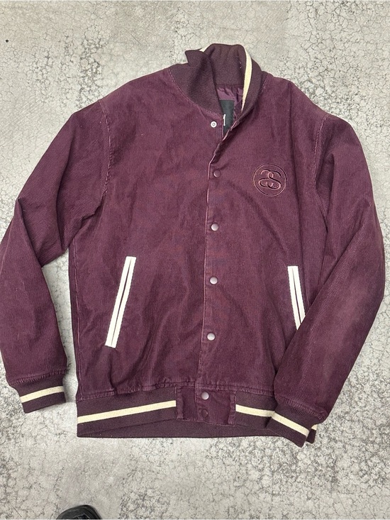 Stussy Other - Stussy Bomber Corduroy Plum Jacket Mens Sz M